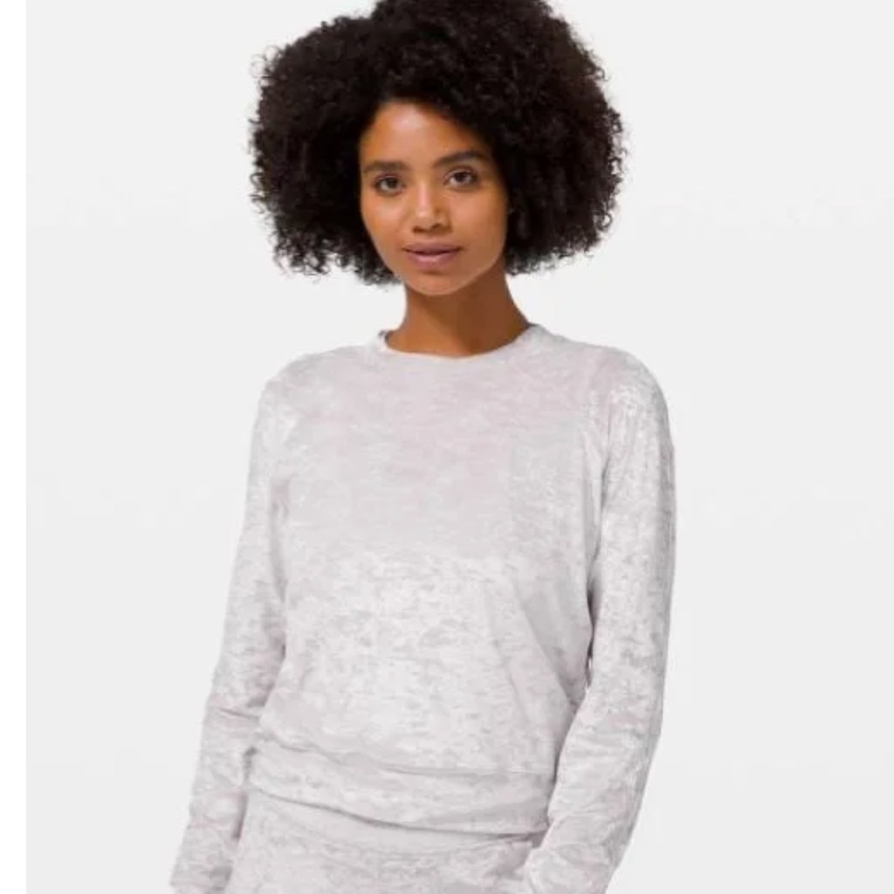 Chrome Warm Down Crew Crushed Velvet Lululemon Pullover